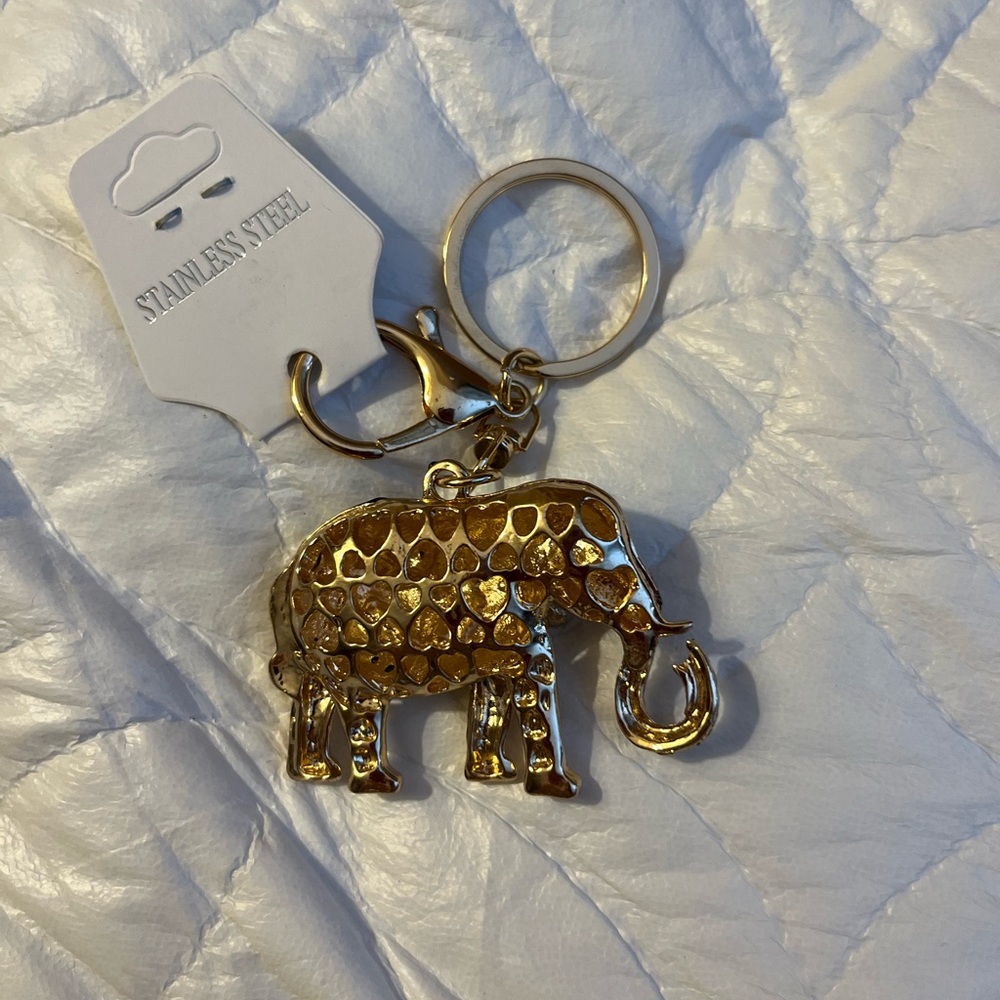 Gold Elephant Key Holder - Picture 2 of 3